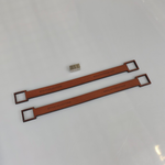 Towel loop clips square set "Maker" medium brown